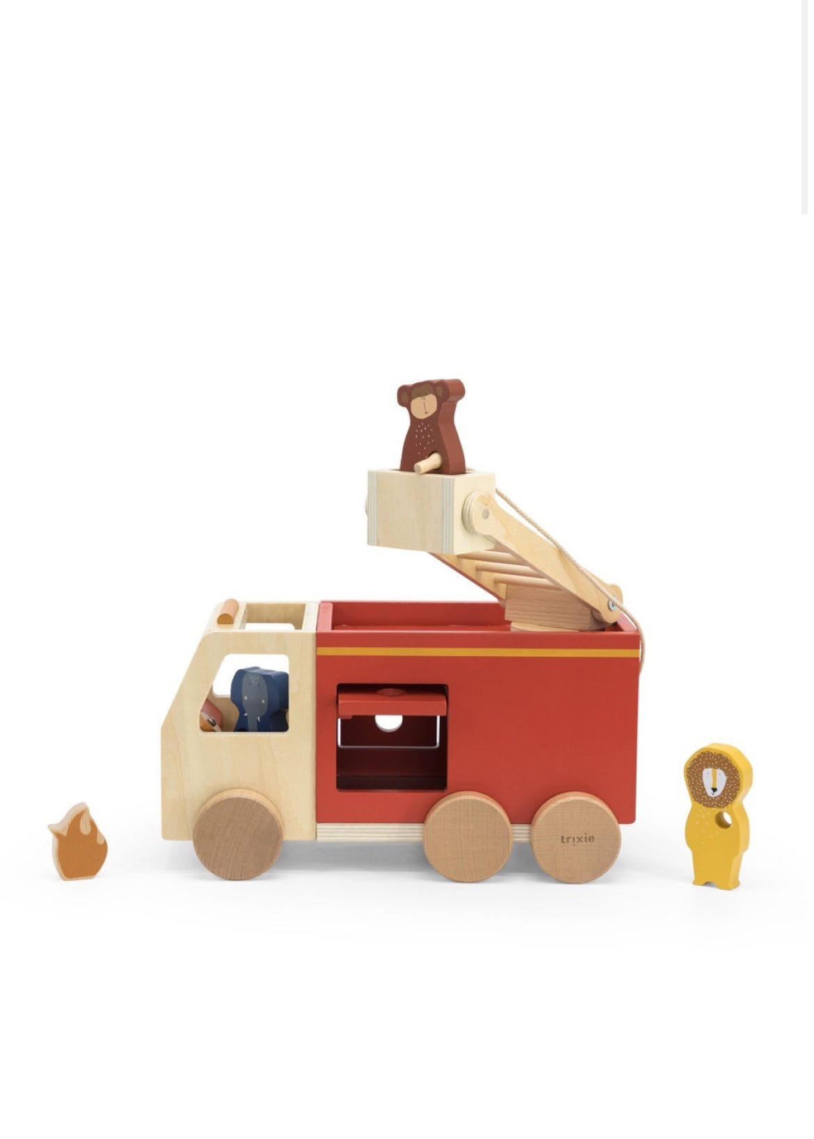 Camion de pompier en bois - Trixie