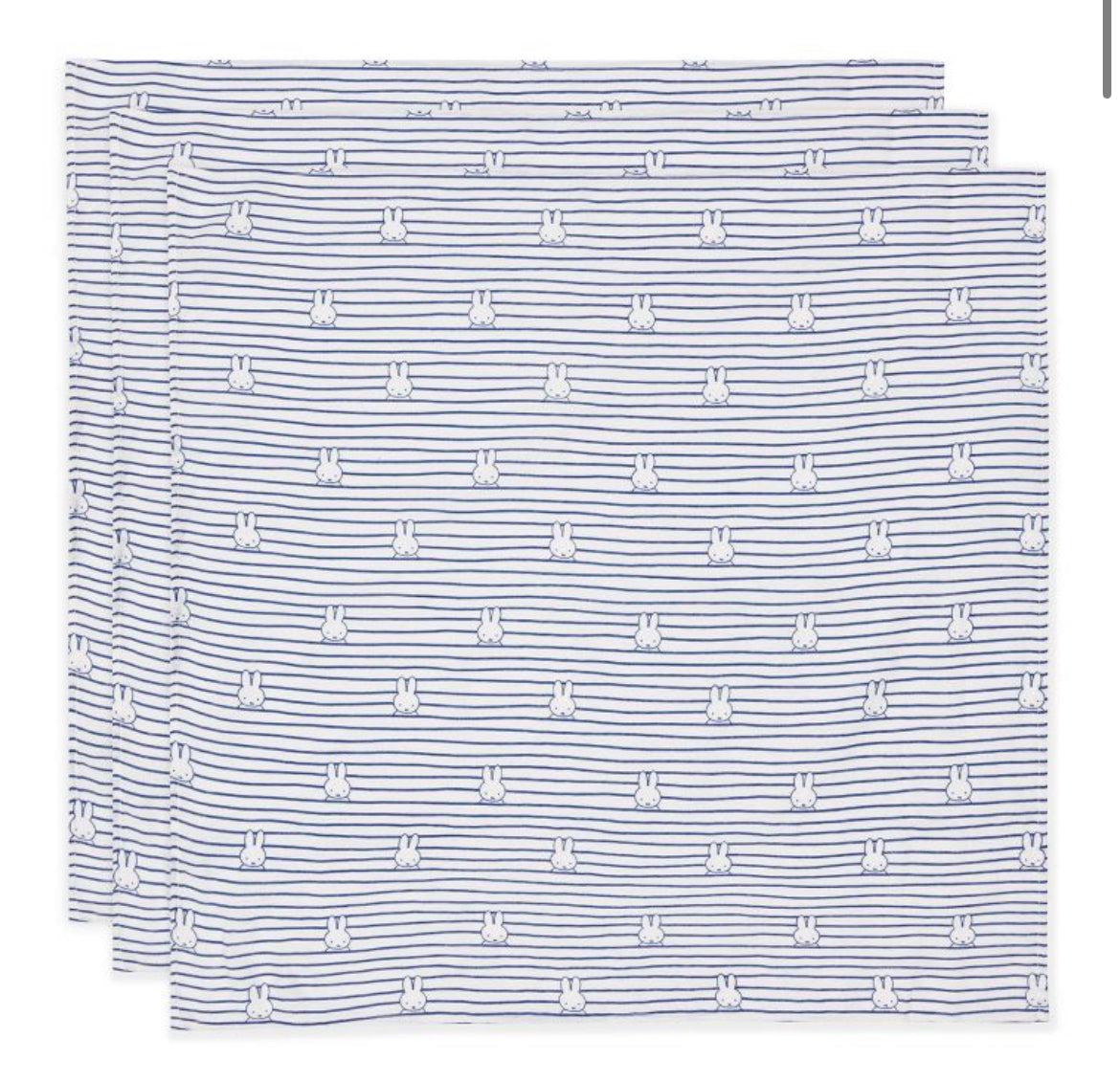 Lot de 3 langes - Miffy stripe - Jollein