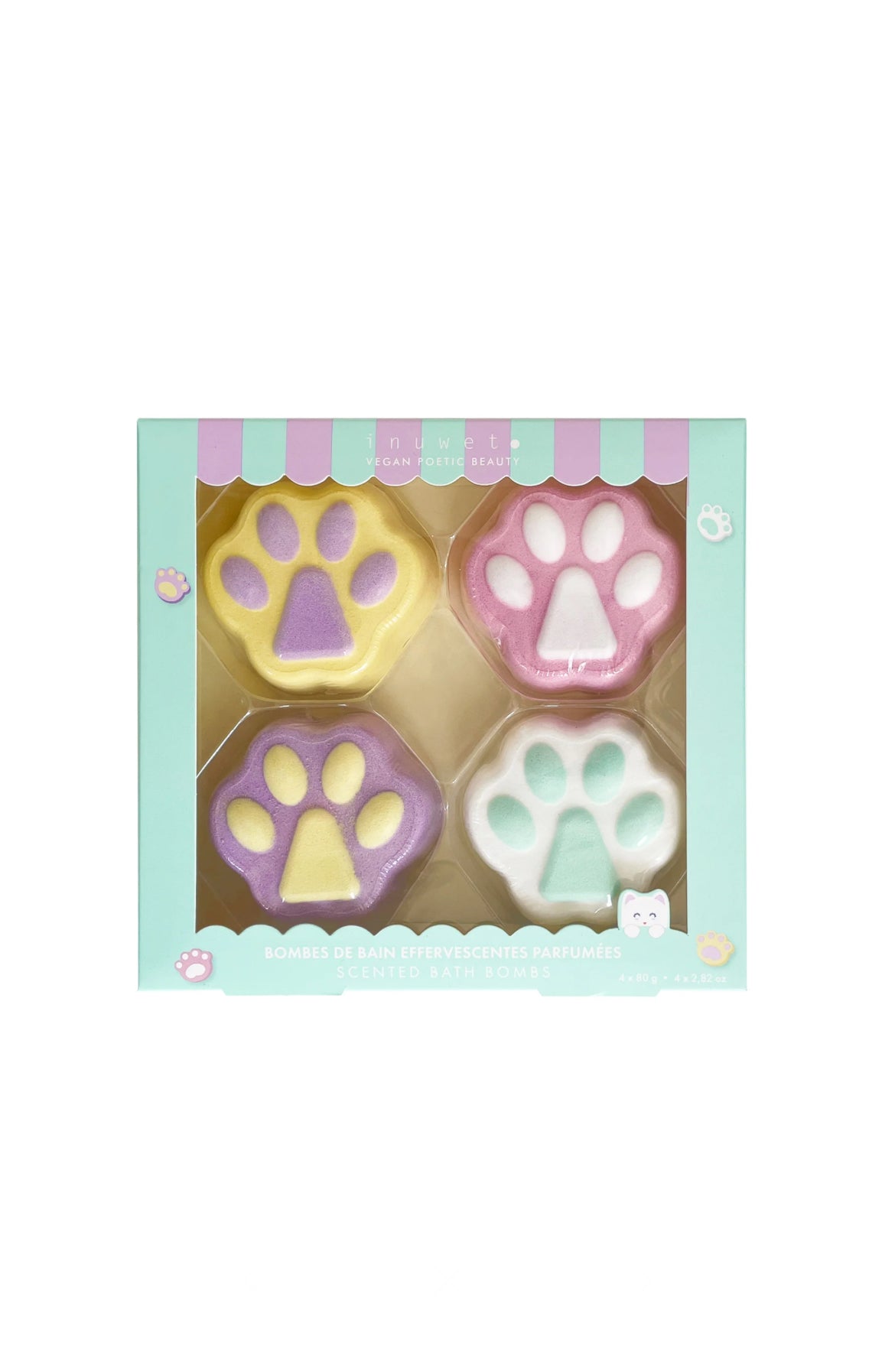 Coffret 4 bombes de bain - Fizzy Kitty - Inuwet