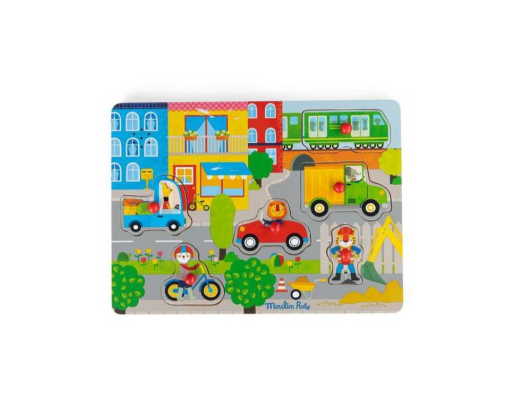 Puzzle sonore en bois - Les Popipop - Moulin Roty