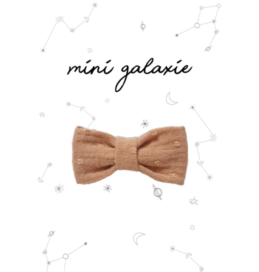 Barrette noeud - Tissu et plumetis - Mini Galaxie