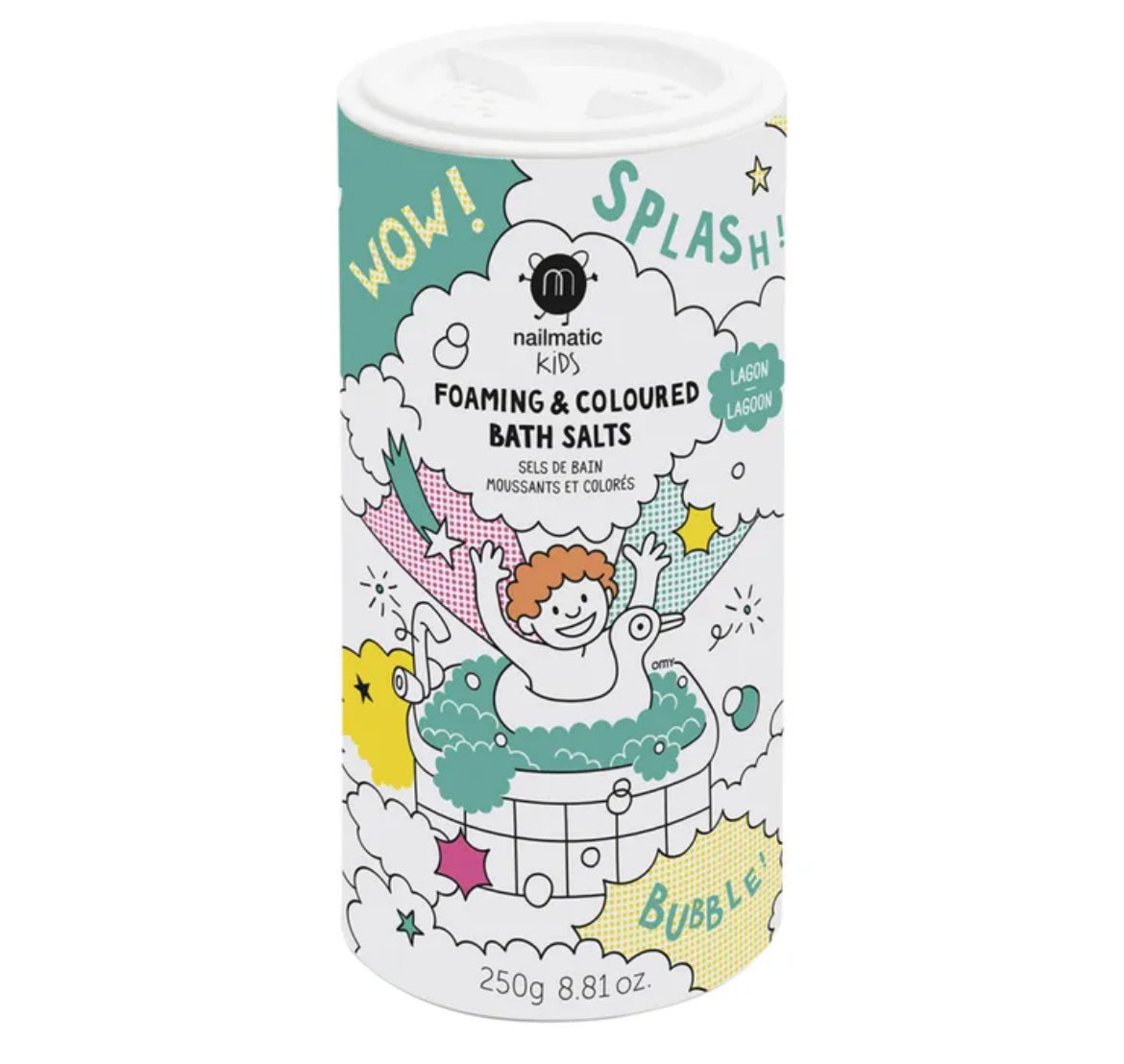 Sel de bain moussant - Vert lagon- Nailmatic