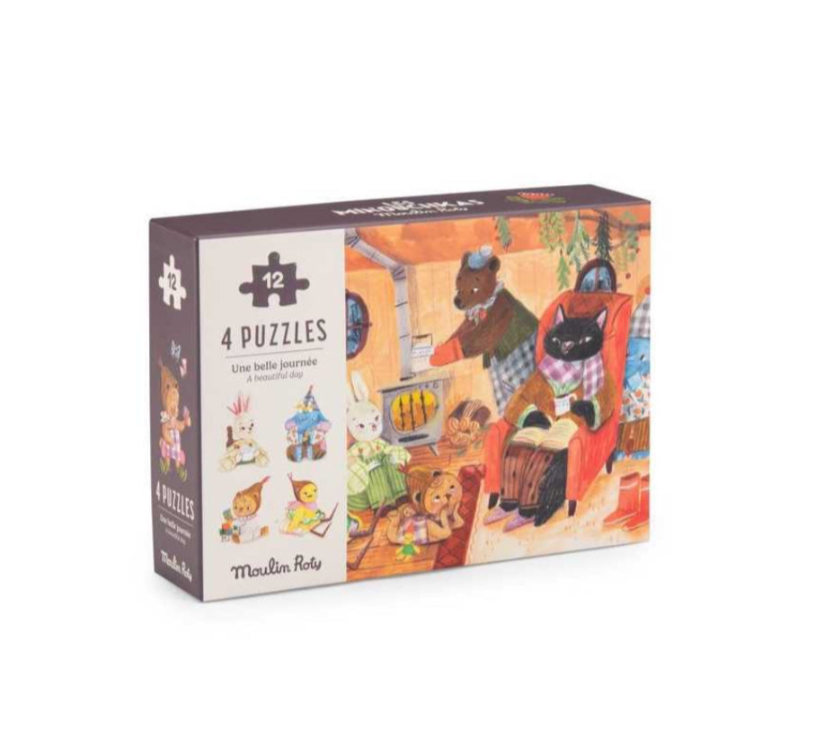 Puzzle 12 pièces - Les Minouchkas - Moulin Roty