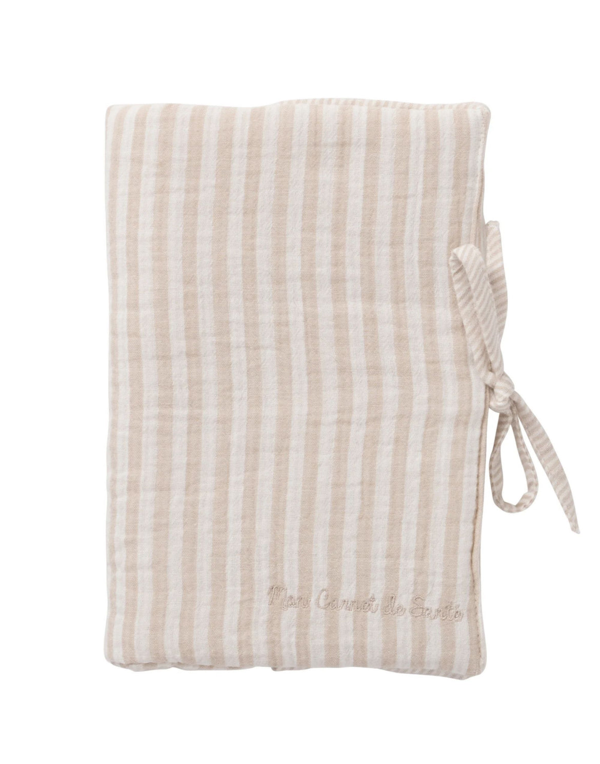 Protège carnet de santé - Rayé beige - BB&CO