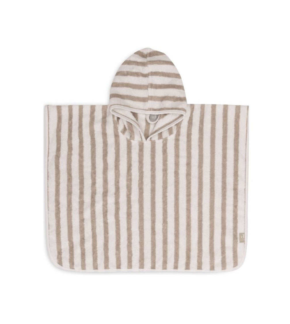 Poncho de bain - strip Olive -  Jollein