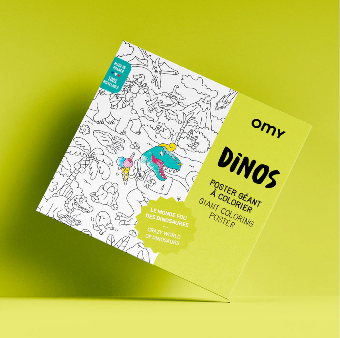 Poster géant à colorier - Dino -  OMY