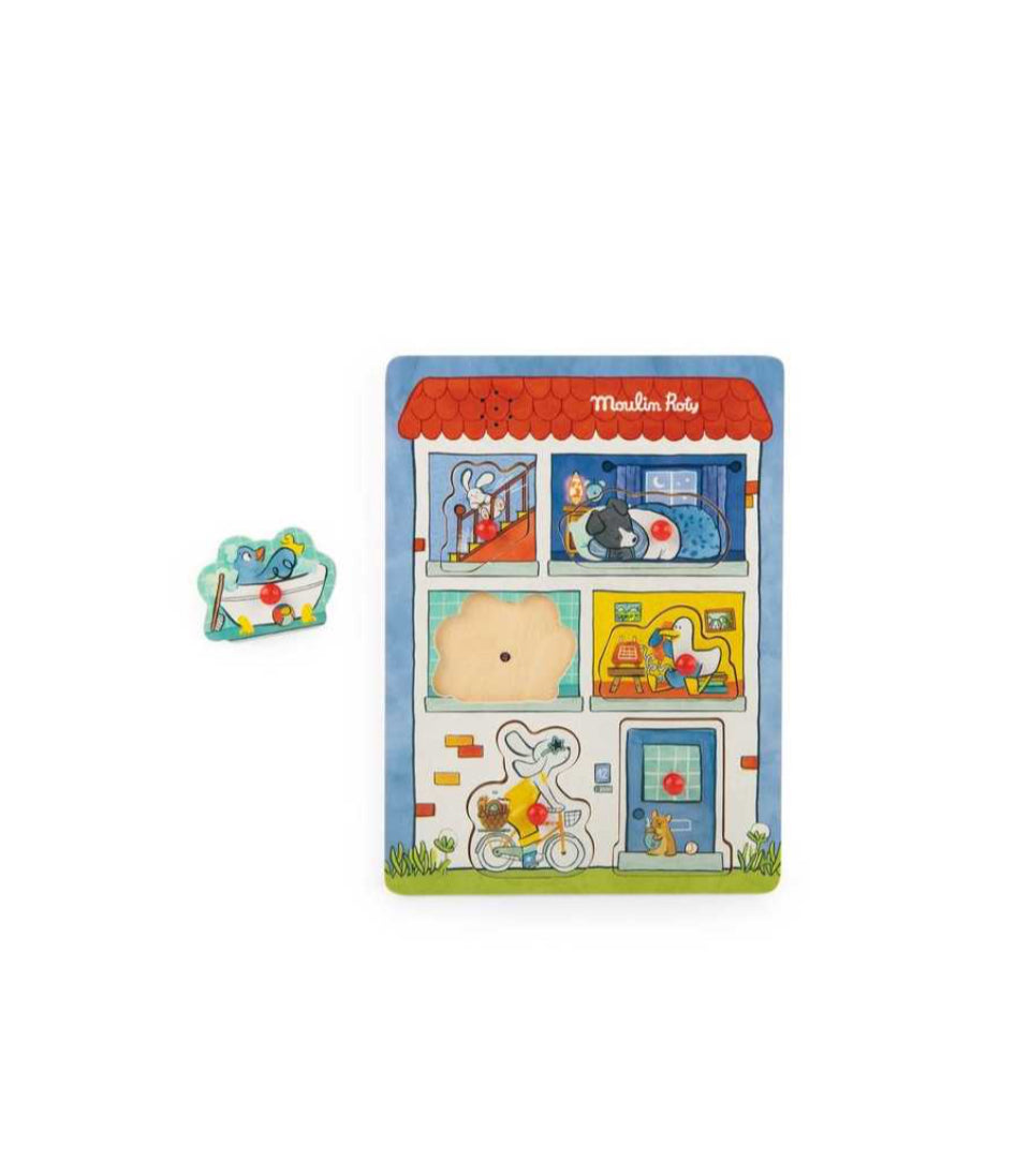Puzzle sonore en bois - Puce & Pilou - Moulin Roty