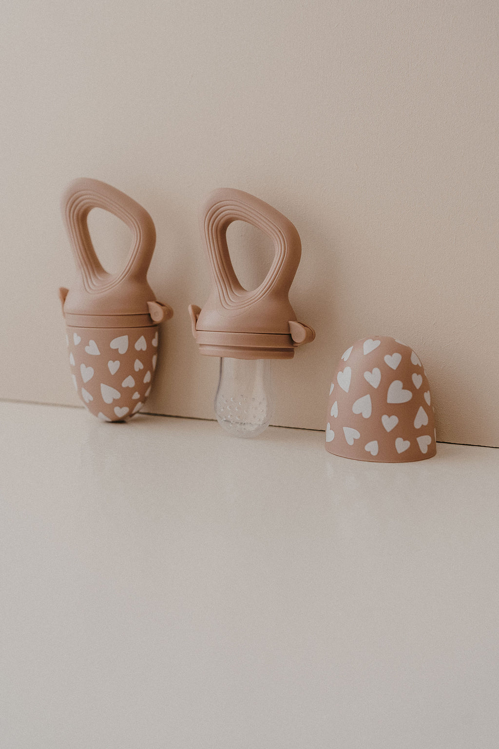 Grignoteuse - Coeurs Taupe rose - Zakuw