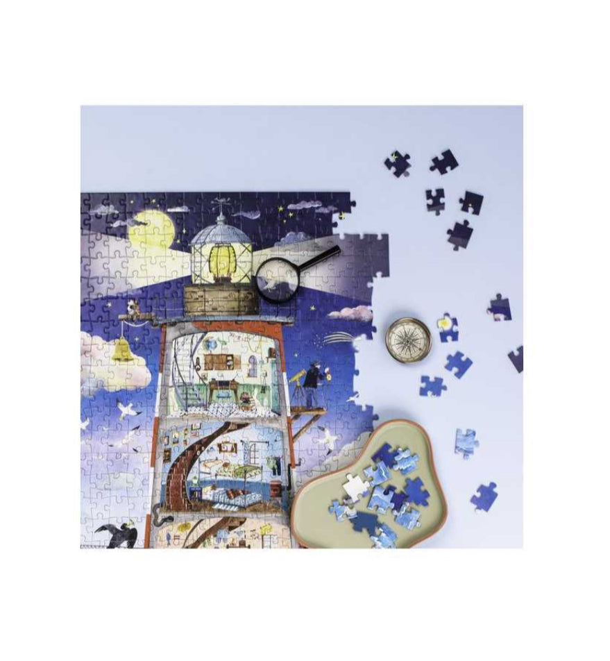 Puzzle le phare 500 pièces - Le Jardin du Moulin - Moulin Roty
