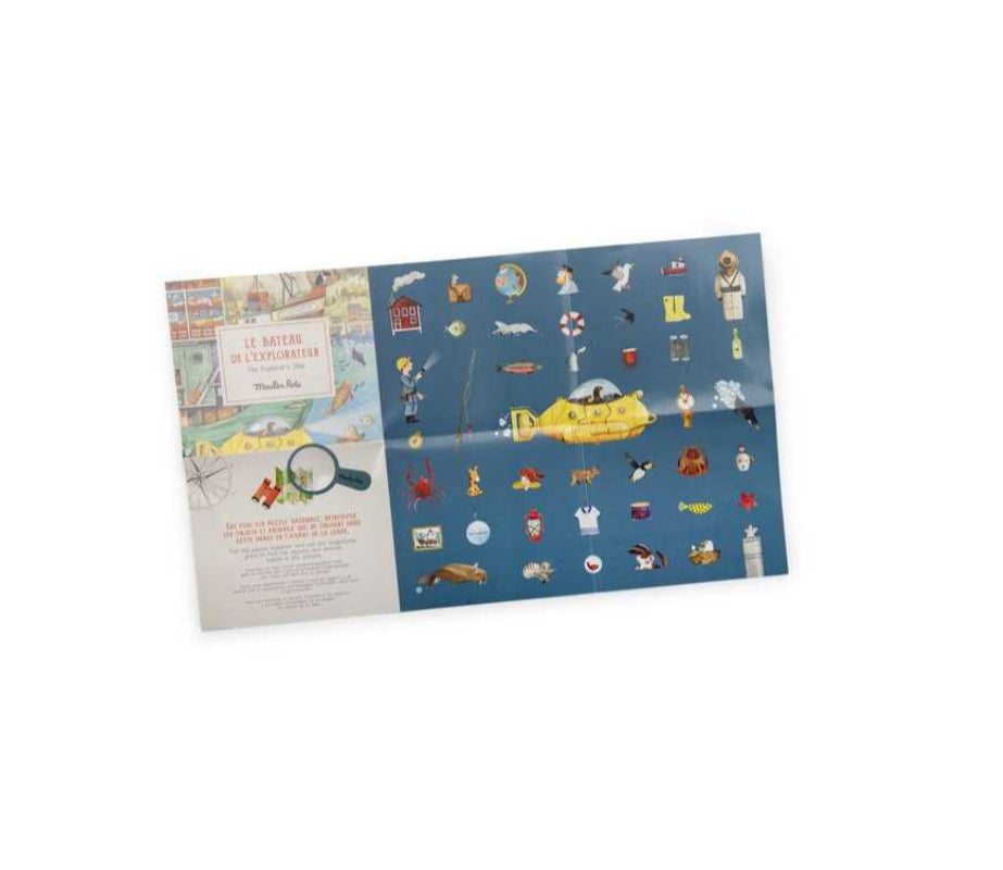 Puzzle le bateau 200 pièces - Le Jardin du Moulin - Moulin Roty