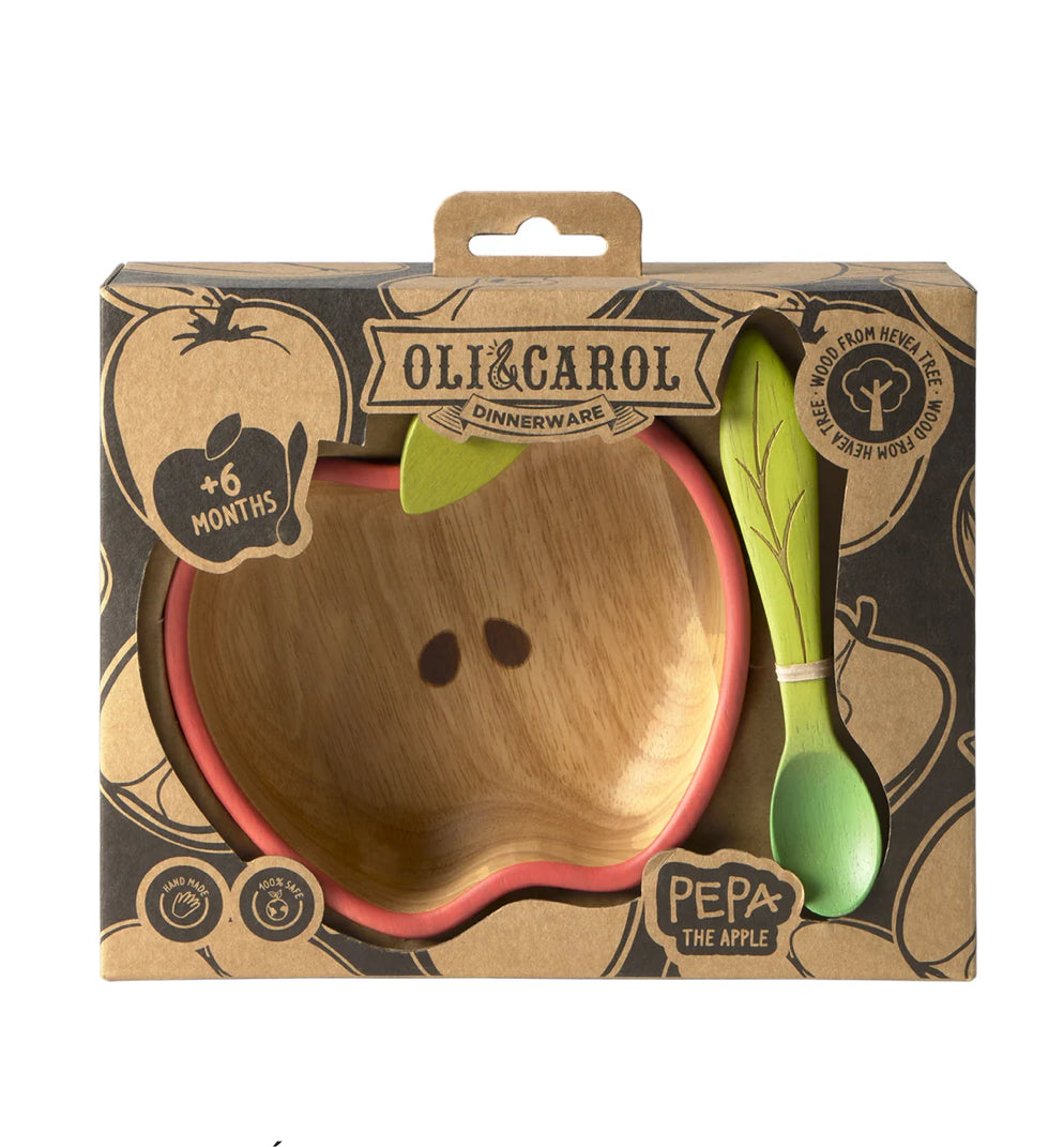 Set vaisselle Bol & Cuillère - Pepa la Pomme - Oli&Carol