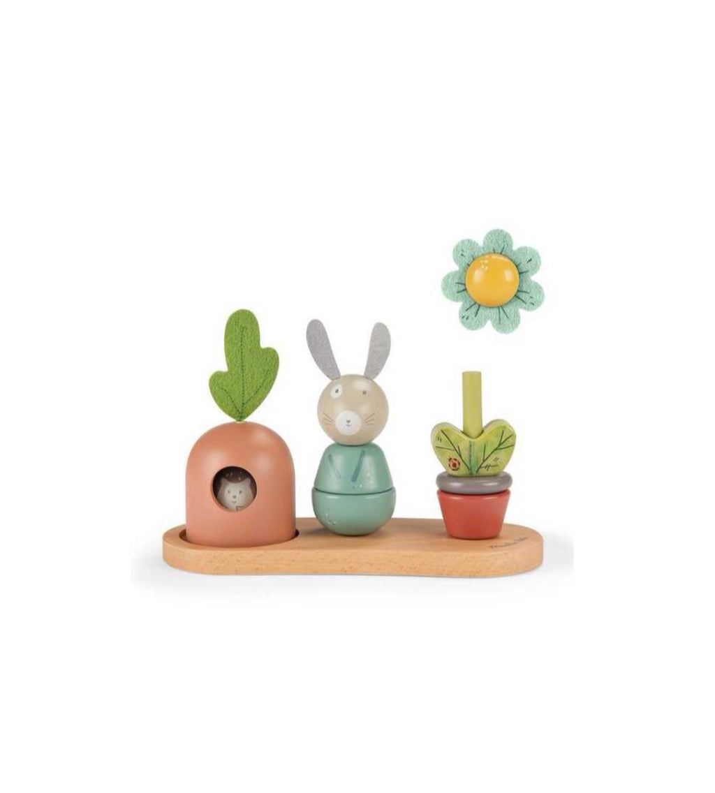 Empilable multi-activités en bois - Les Trois Petits Lapins - Moulin Roty