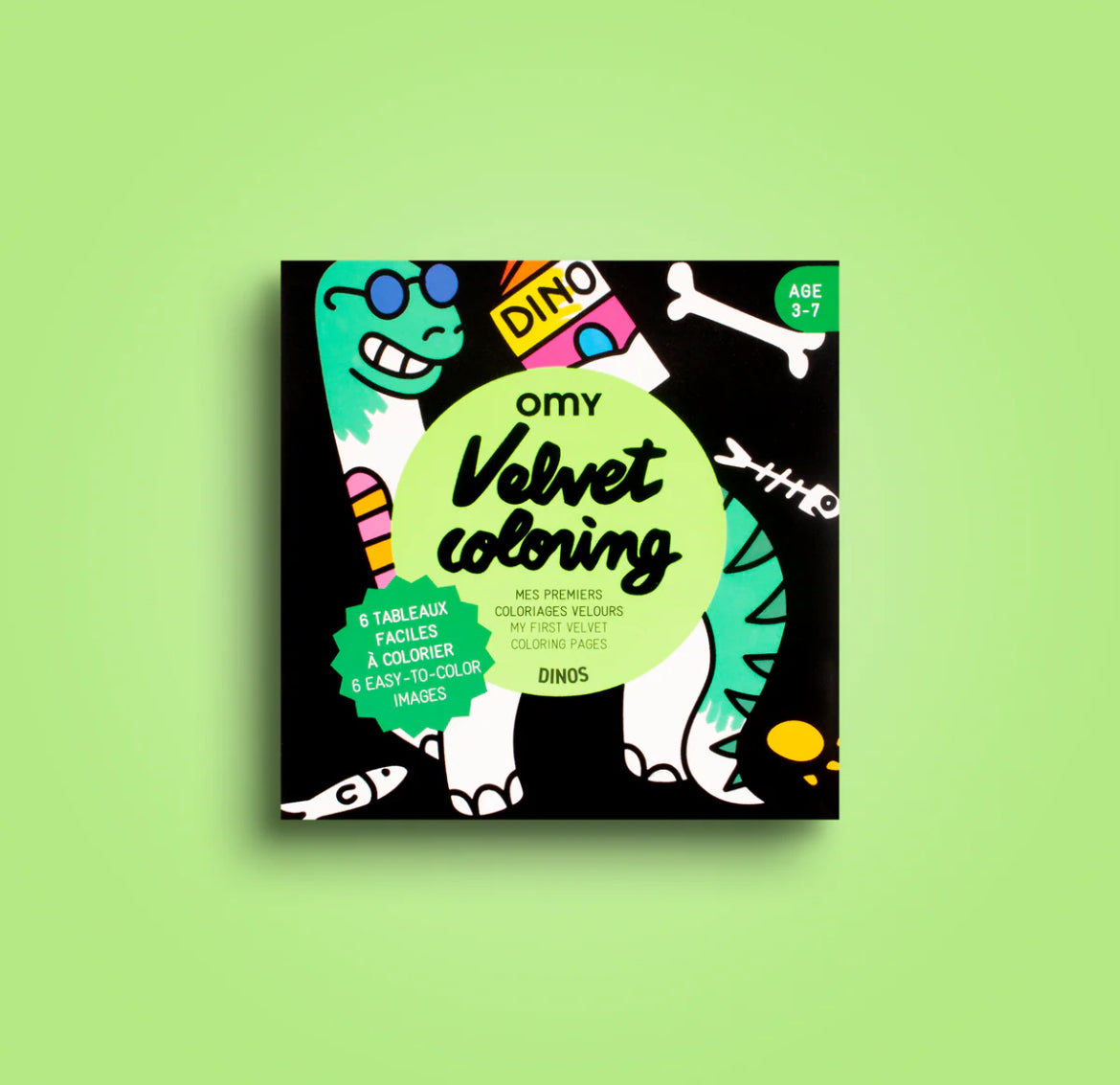 Coloriages velours - Dinos -  OMY