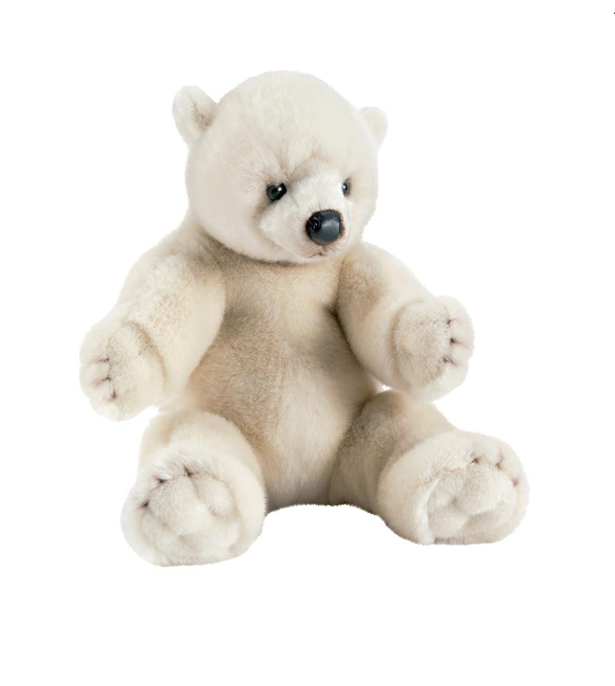 Peluche ours polaire  - Assis 35 cm  -  Anima