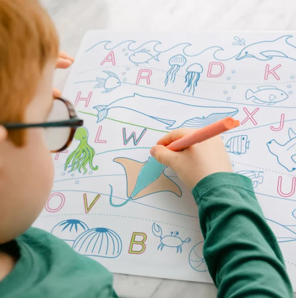 Mon set de table à colorier - L'Alphabet -  SuperPetit