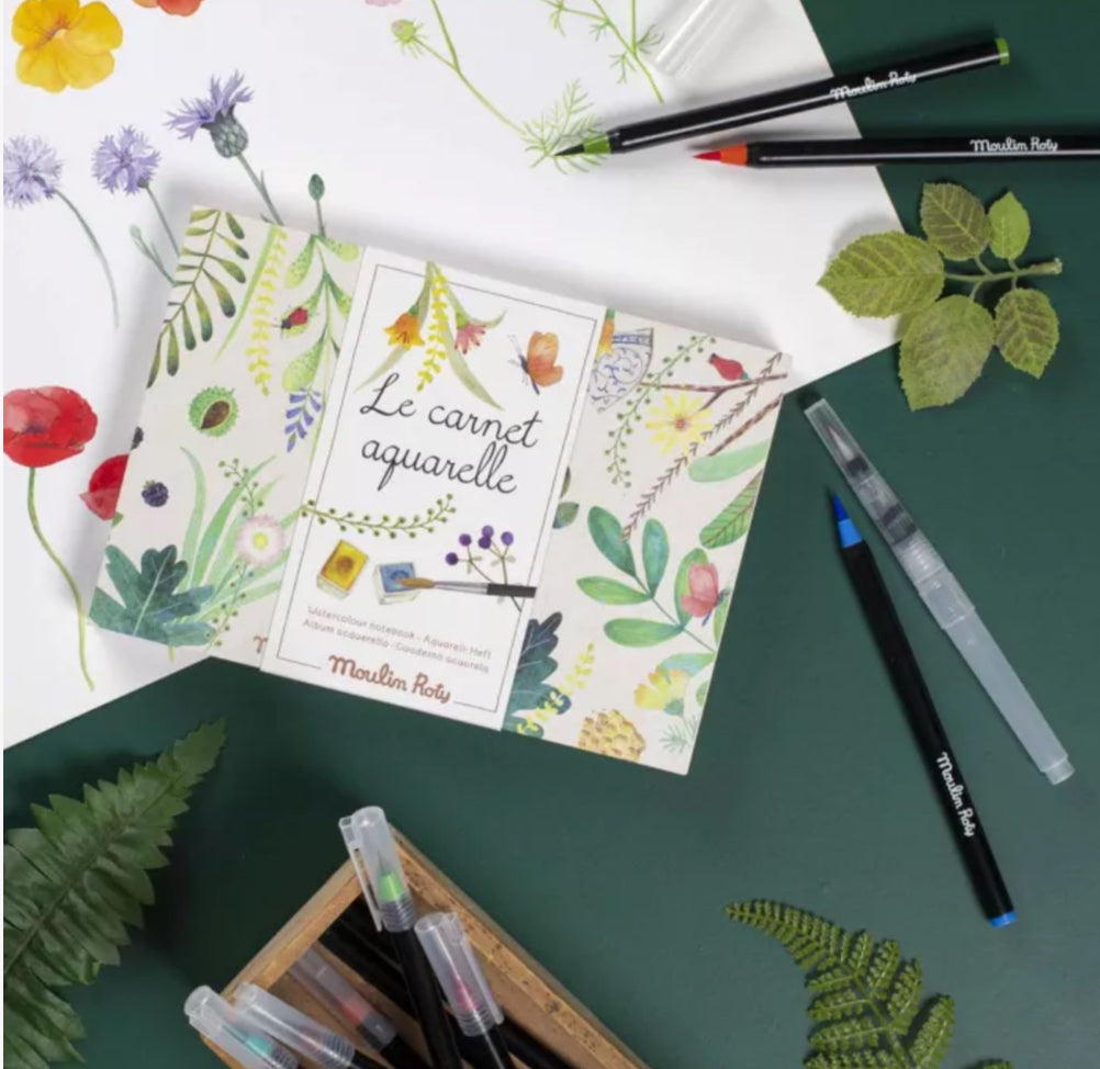 Carnet Aquarelle - Le Jardin du Moulin -  Moulin Roty