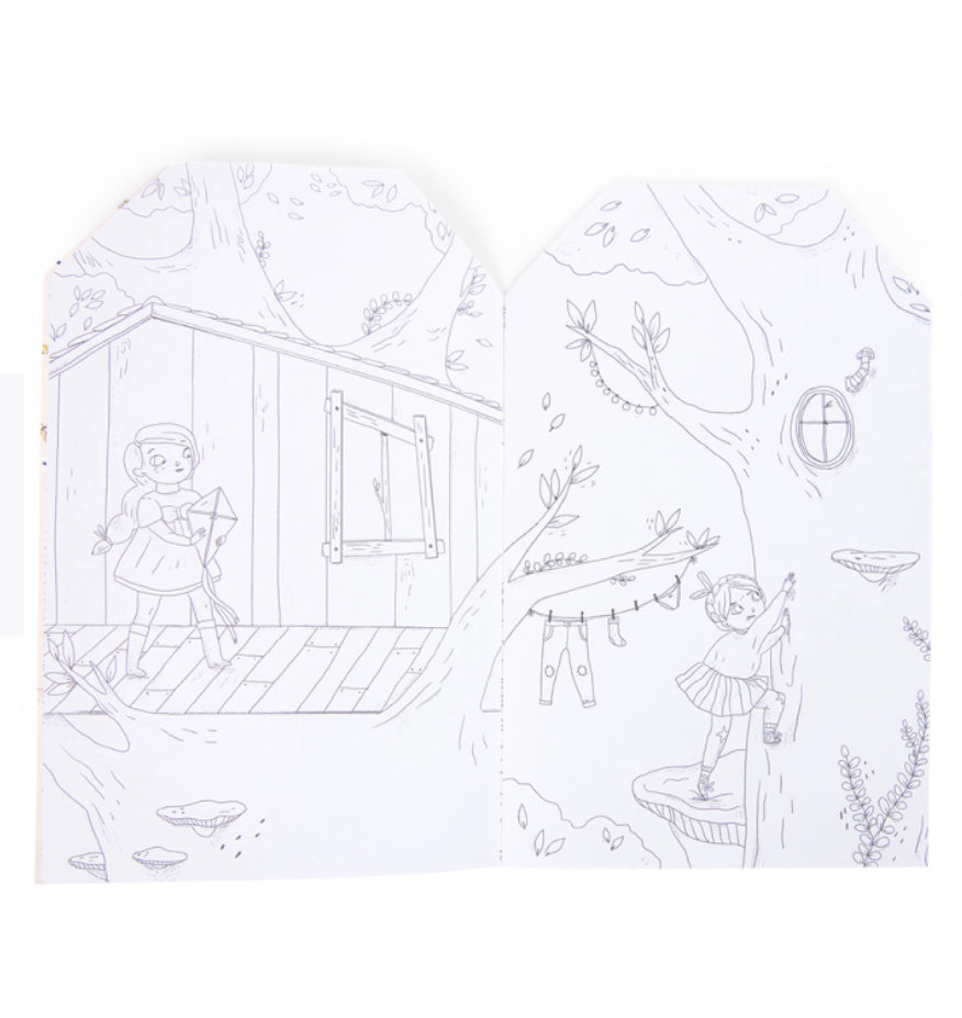 Cahier coloriage et stickers - Les Parisiennes -  Moulin Roty