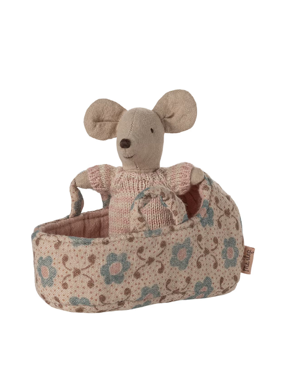 Bébé souris  - Dans son couffin rose - Maileg