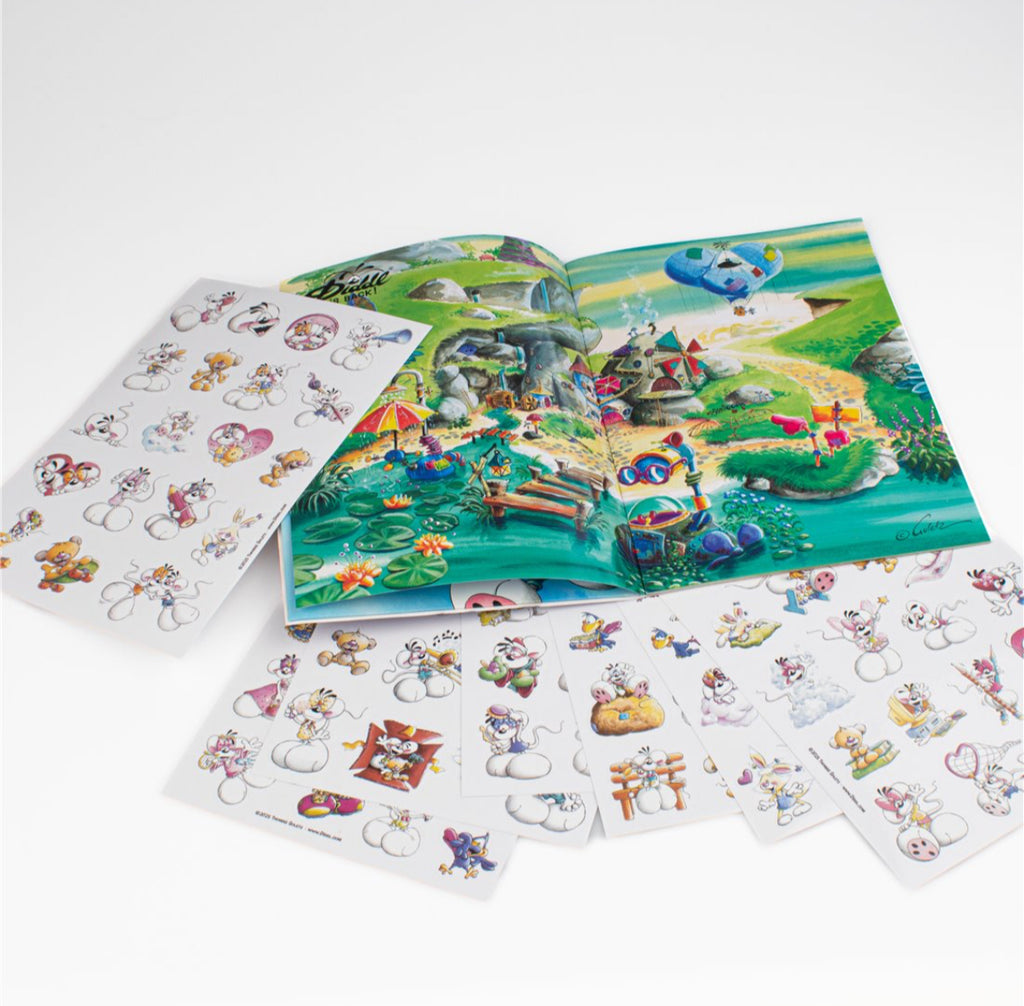 Cahier avec stickers repositionnables A5 - Diddl