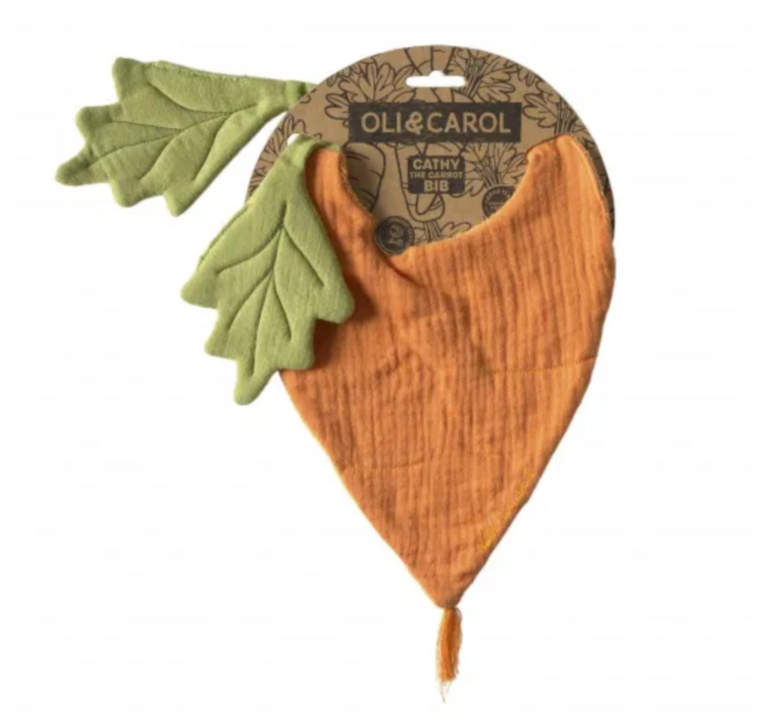 Bavoir - Cathy la carotte - Oli & Carol