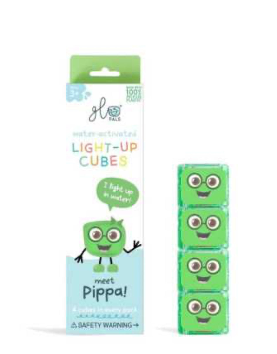 Lot de 4 cubes lumineux - Vert - Glo Pals