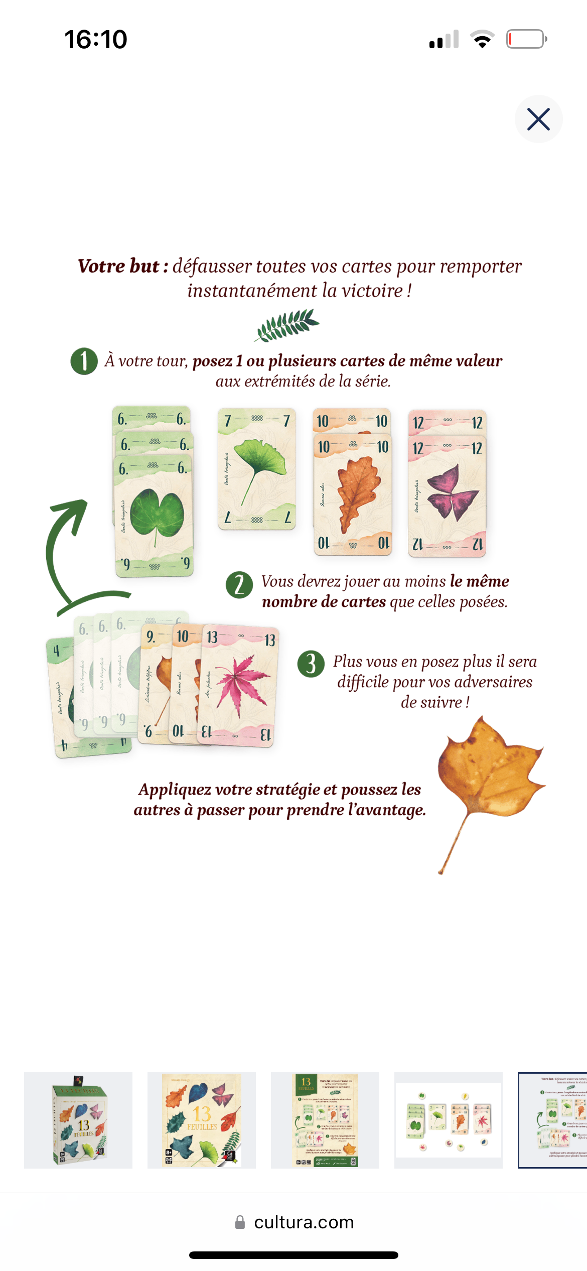 Jeu de société - 13 feuilles - Gigamic