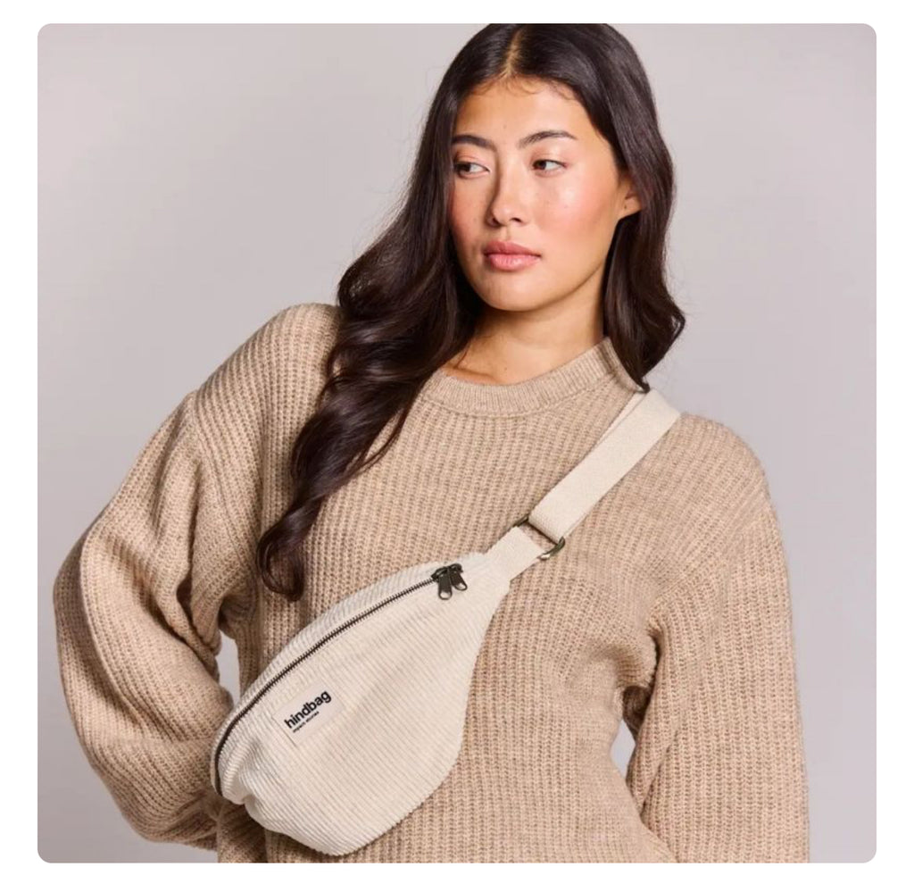 Sac banane Olivia Velours - Beige -  Hindbag