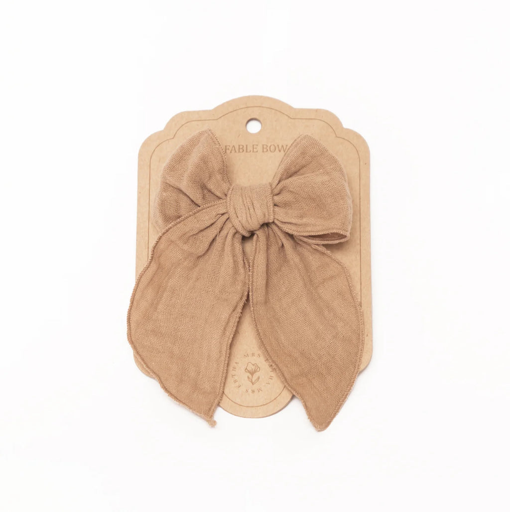Barrette noeud - Taupe - Mrs Ertha