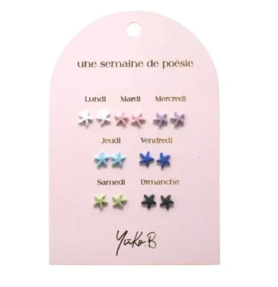 Boucles d'oreilles Une semaine de Poésie  - Etoiles  - Yuko B