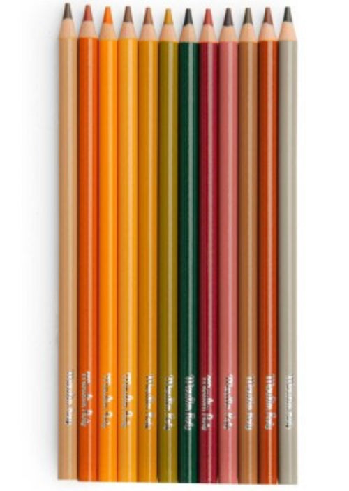 12 crayons de couleur & cartes - Le Jardinier -  Moulin Roty