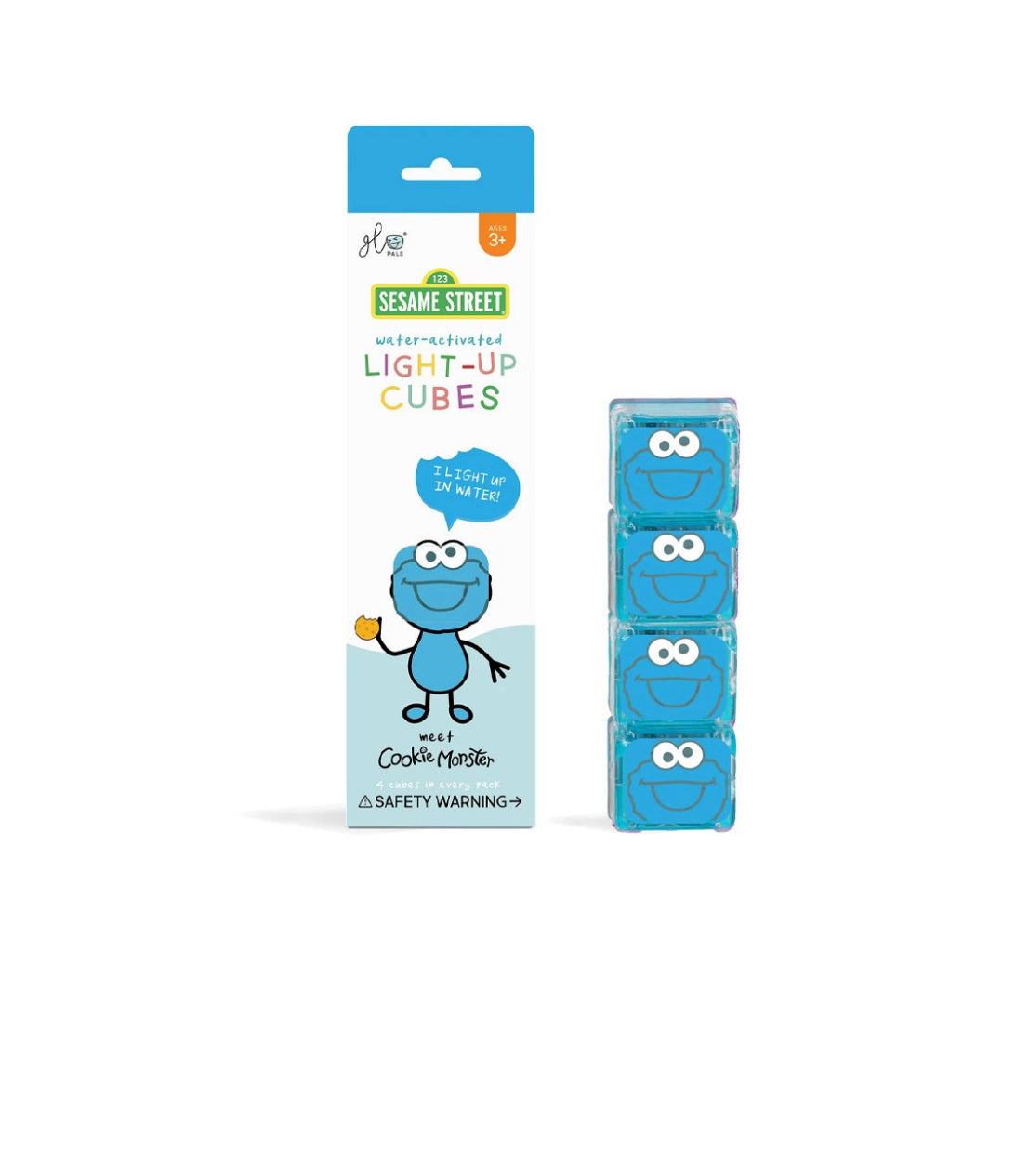 Lot de 4 cubes lumineux - Cookie Monster Club - Glo Pals