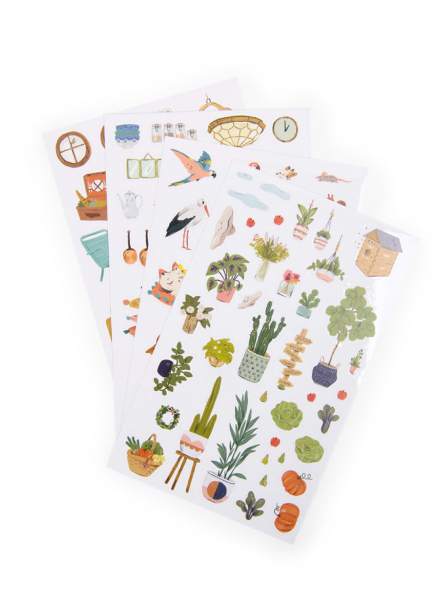 Cahier coloriage et stickers - Les Parisiennes -  Moulin Roty