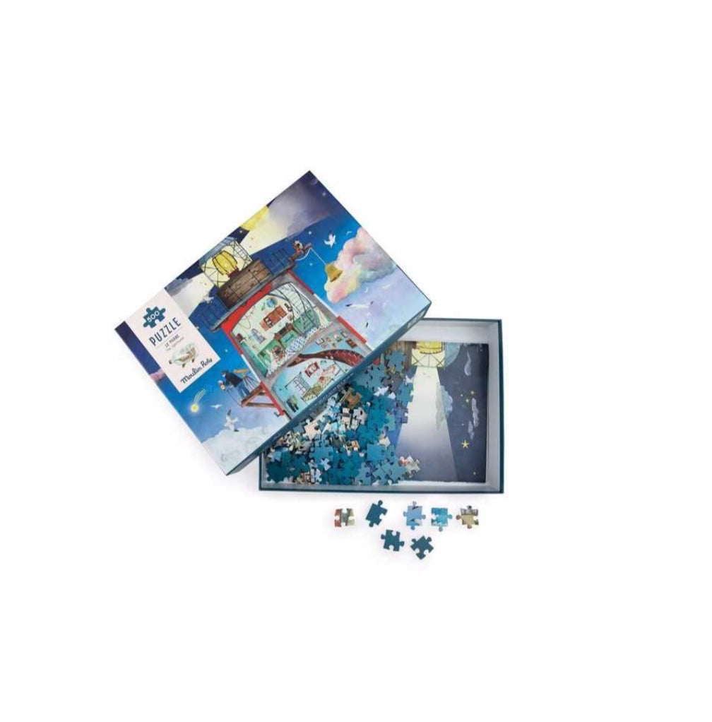 Puzzle le phare 500 pièces - Le Jardin du Moulin - Moulin Roty