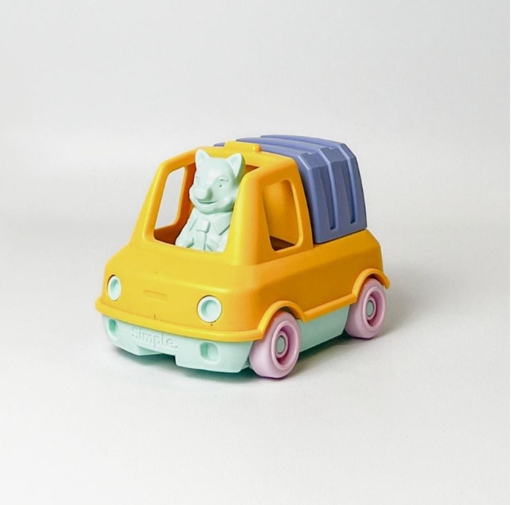 Jouet recyclé et recyclable - camion poubelle - Simple.