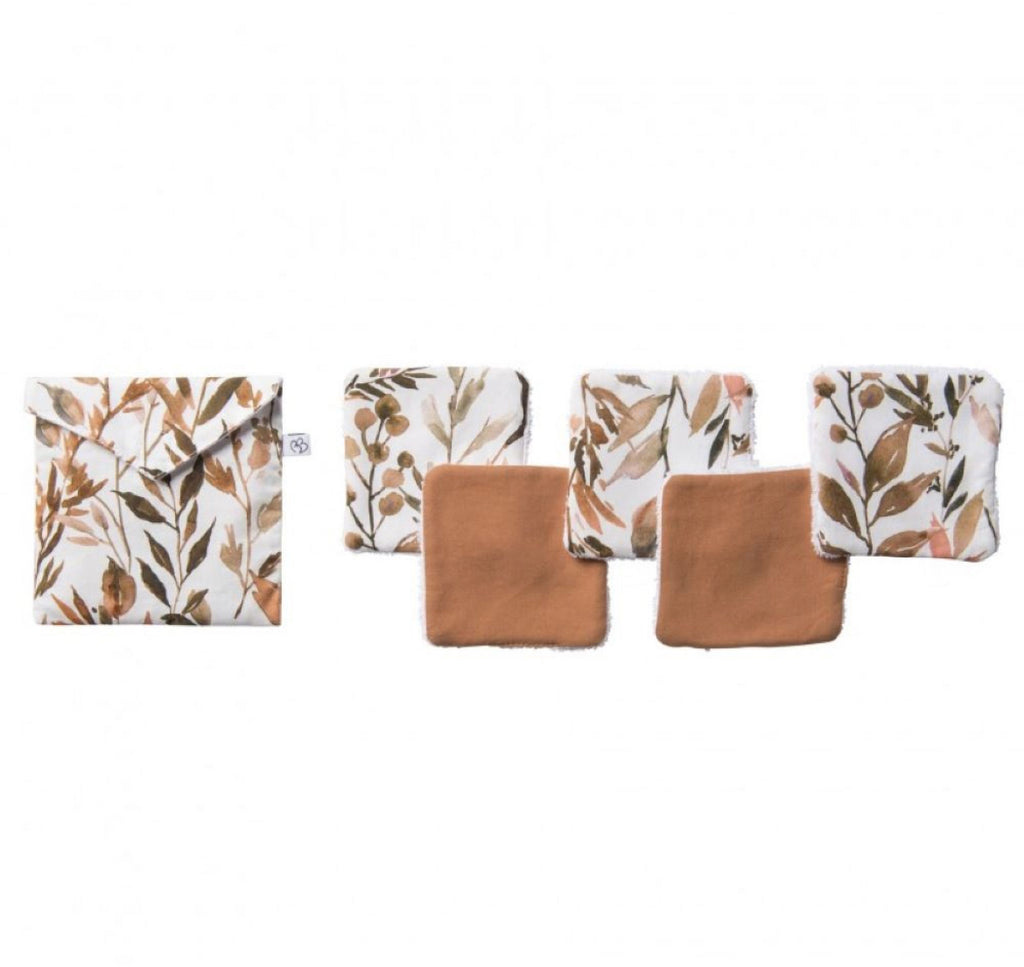Lot de 5 lingettes réutilisables - Feuillage - BB&CO