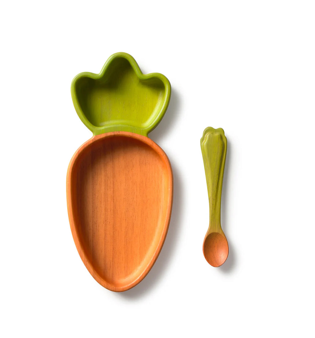 Set vaisselle Assiette & cuillère - Cathy la Carotte - Oli&Carol