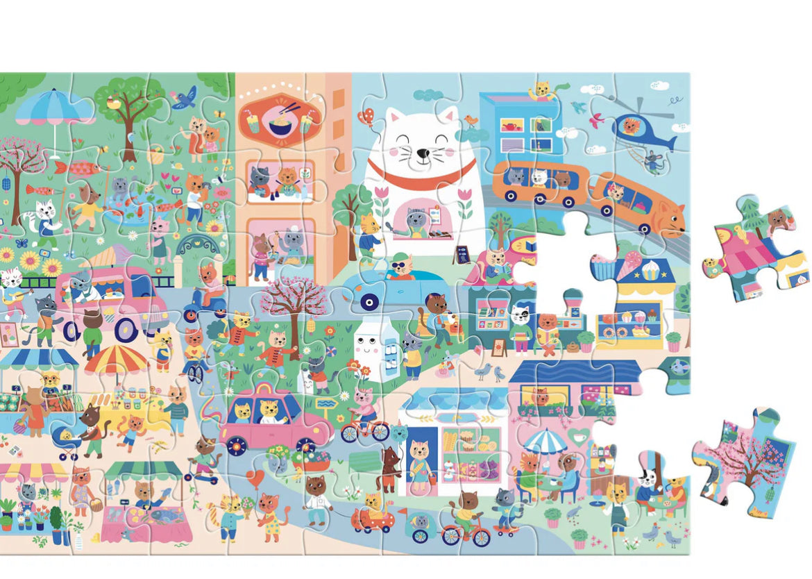 Puzzle 54 pièces cherche et trouve - Kawaï - Auzou