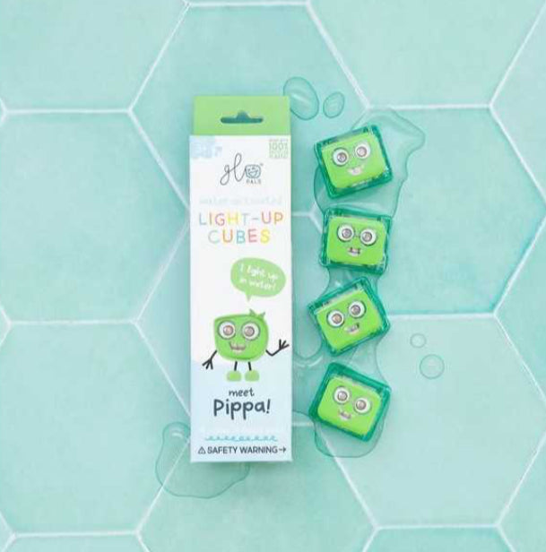 Lot de 4 cubes lumineux - Vert - Glo Pals