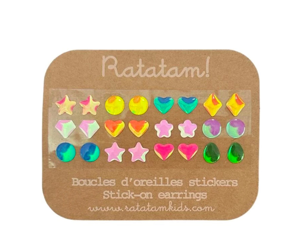 Boucles d'oreilles autocollantes - x12  - Ratatam