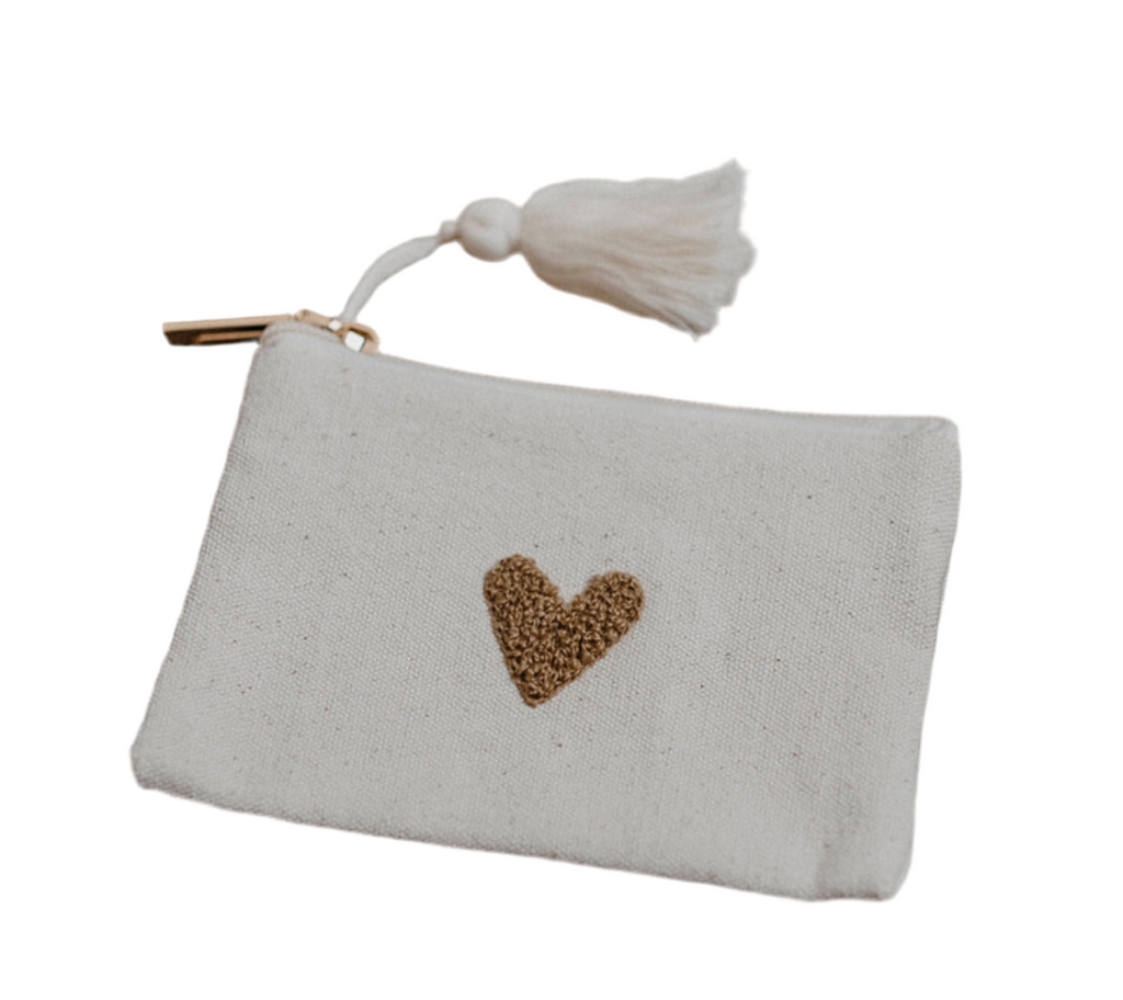 Porte-monnaie love - Beige - Zakuw