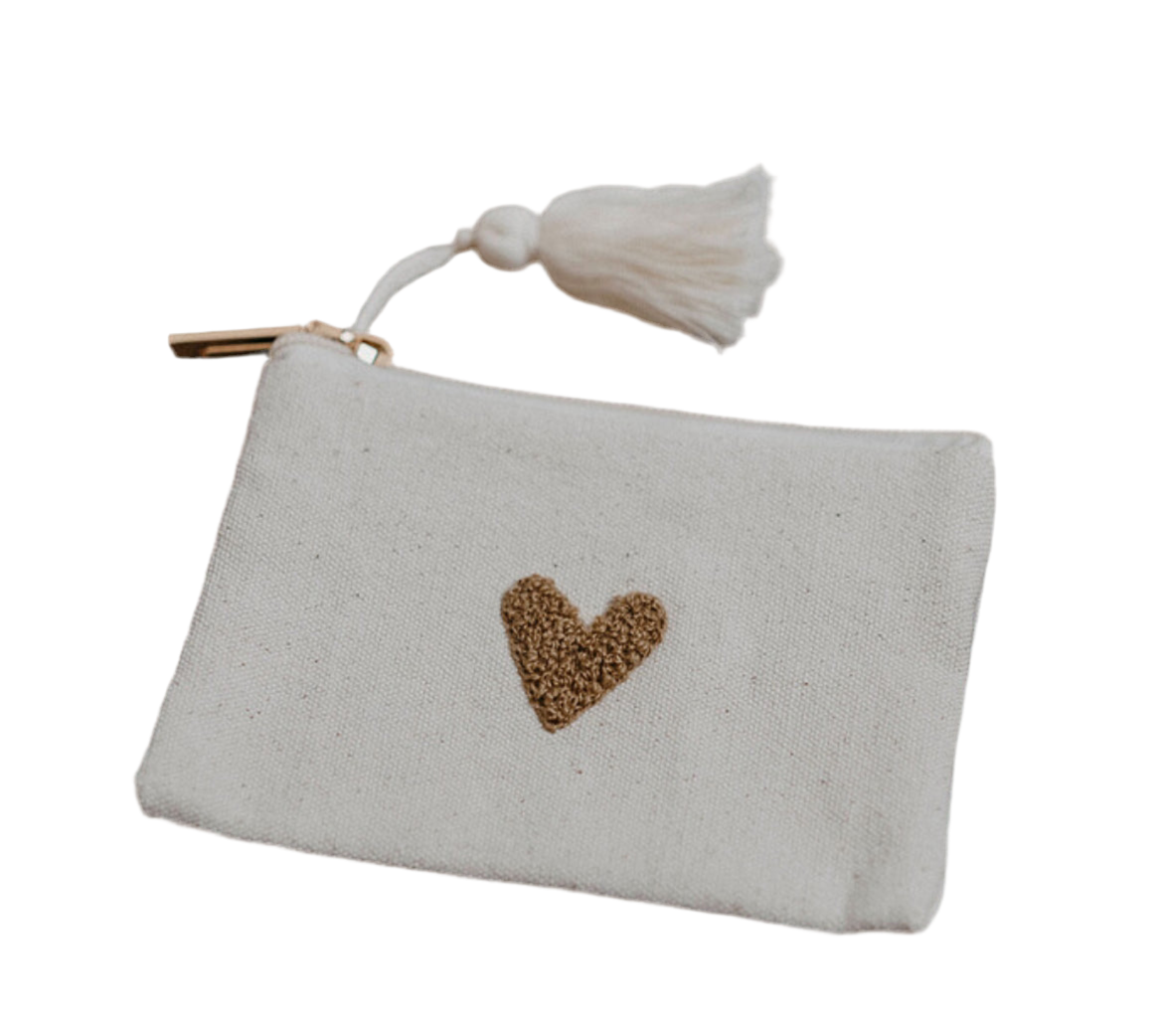Porte-monnaie love - Beige - Zakuw