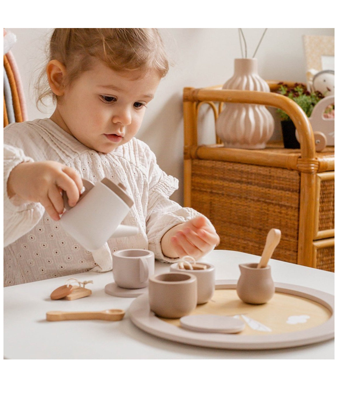 Set à thé en bois - Nougat - Label Label