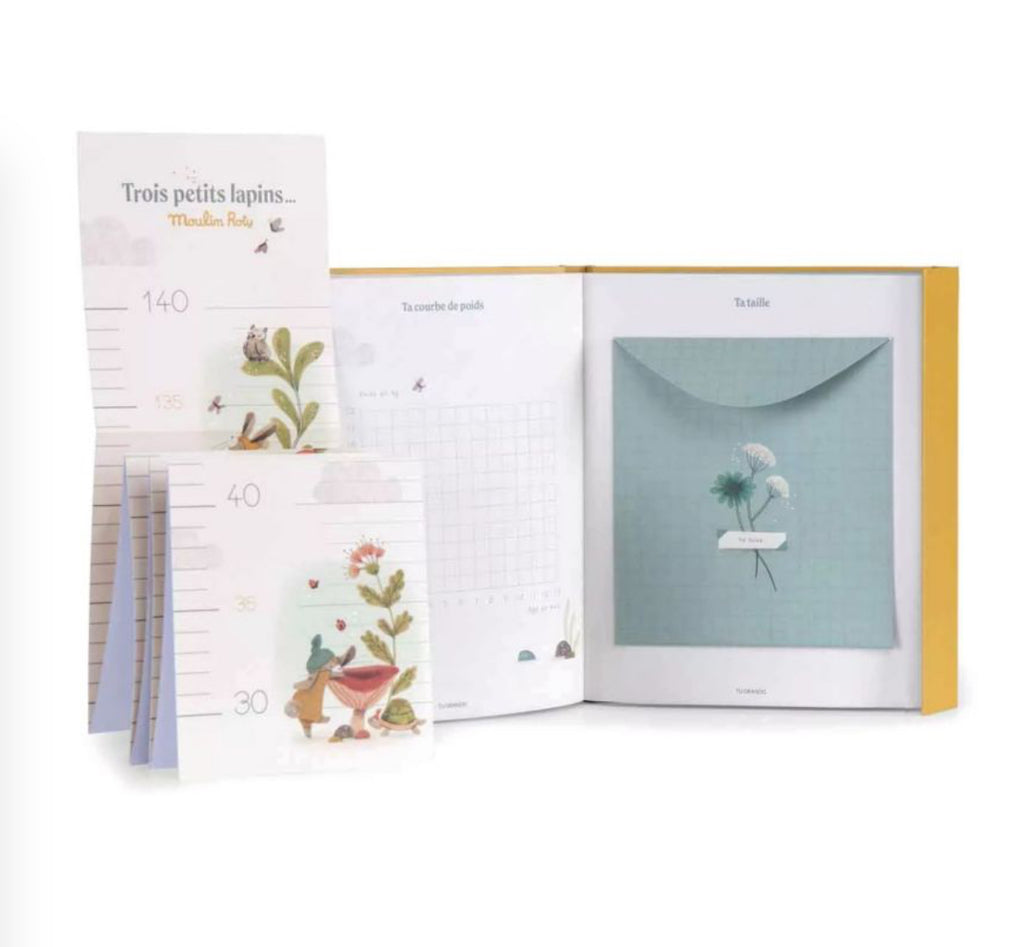 Livre de naissance  - Les Trois Petits Lapins -  Moulin Roty