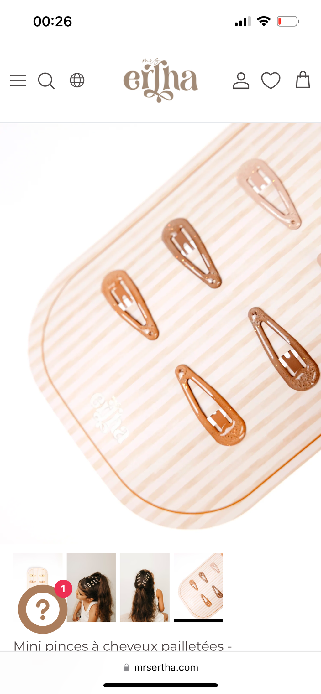 Lot de 10 mini barrettes pailletées - Mrs Ertha