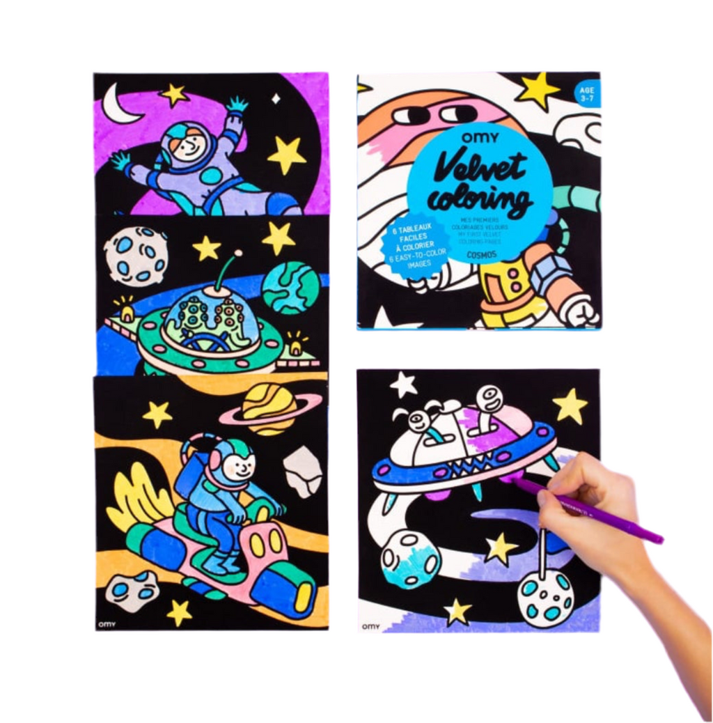 Coloriages velours - Cosmos -  OMY