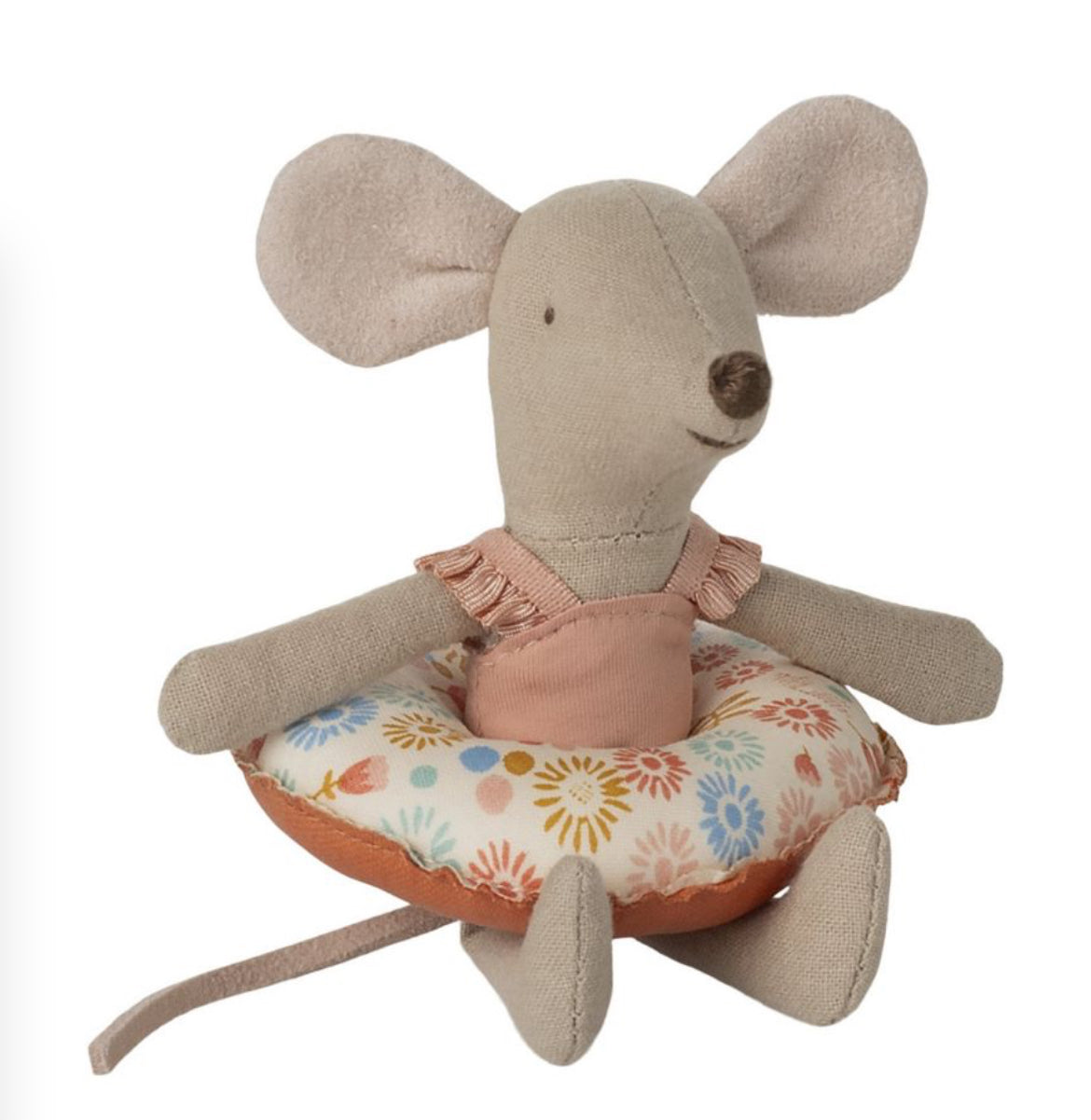 Souris petite soeur - Maillot de bain & sa bouée à fleurs - Maileg