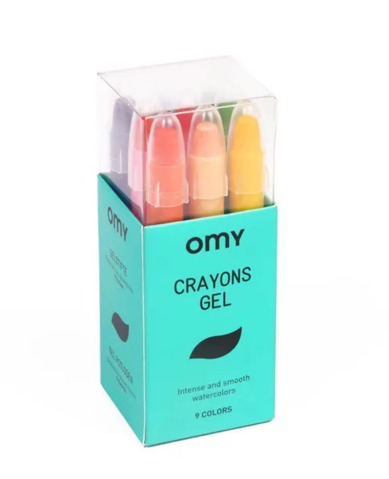 Crayons gel - 9 couleurs -  OMY
