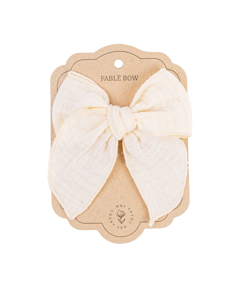 Barrette noeud - Vanille - Mrs Ertha