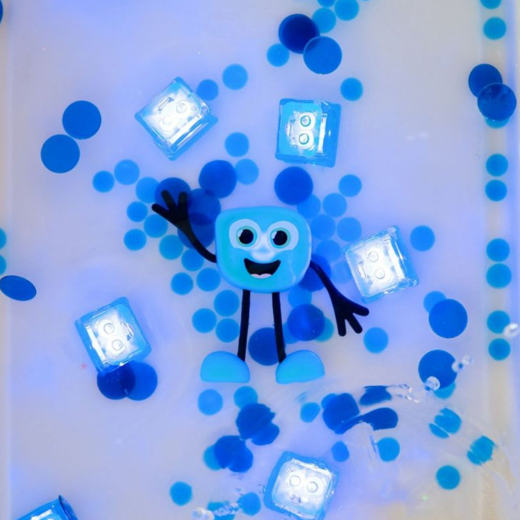 Lot de 4 cubes lumineux - Bleu - Glo Pals