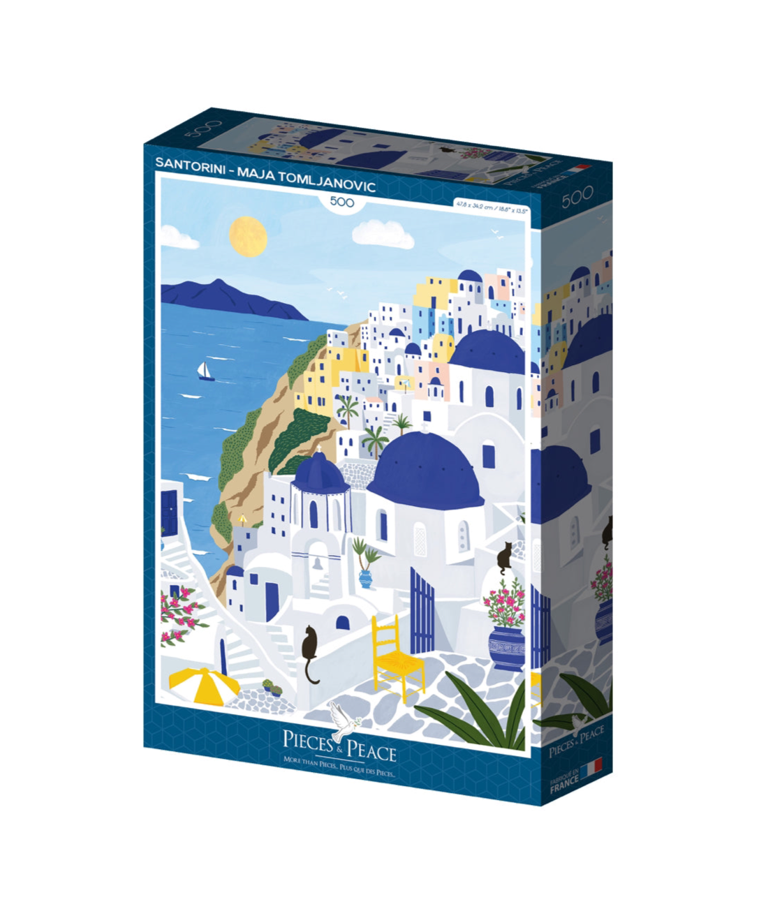 Puzzle 500 pièces - Santorin - Pieces & Peace